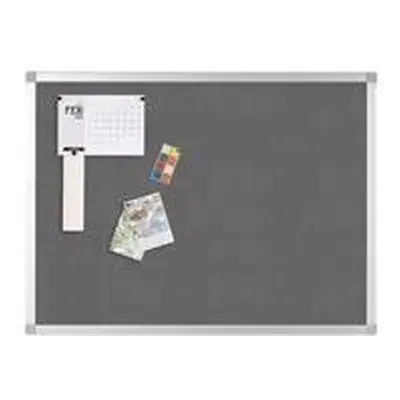 Q-Connect Aluminium Frame Felt Noticeboard 900x600mm Grey - KF01073