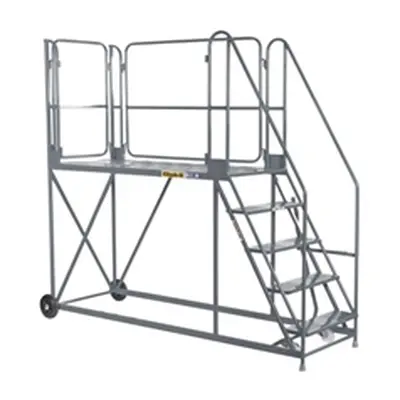 Work Platform - Stand. Incline - 1800mm Platform - 7 Tread - Grey