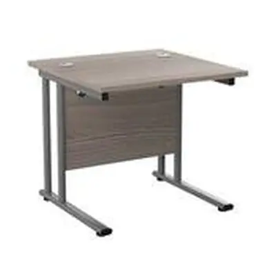 Allegro 800 X 800 Rectangular Workstation Cantilever Grey Oak/Silver