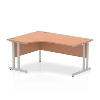 Impulse Cantilever 1600 Left Hand Crescent Desk Beech - I0