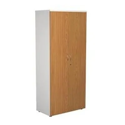 1800 Wooden Cupboard (450mm Deep) White Carcass Nova Oak Doors