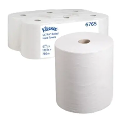 Kleenex 2-Ply Ultra Hand Towel Roll 130m White (Pack of 6) 6765