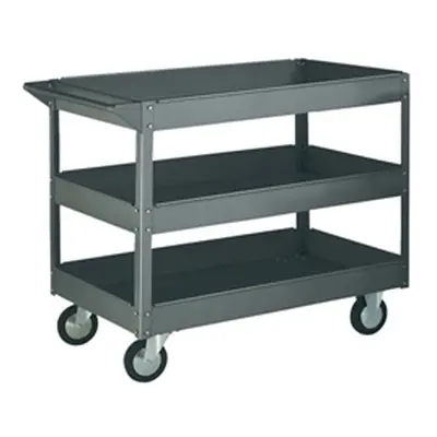 Tray Trolley; 3 Deep Trays; Swivel Castors; Steel; 250kg; Grey