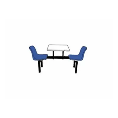 Canteen Table; 1 Way Access; 2 Seats; Blue/Black/White