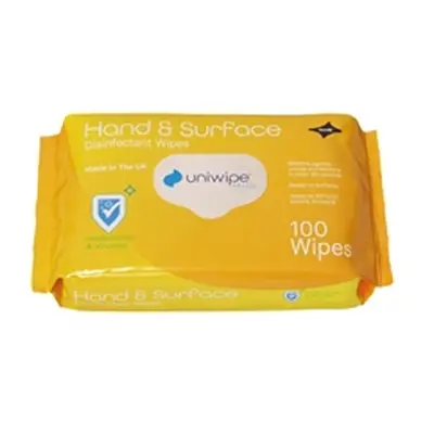 Uniwipe Hand and Surface Wipes (Pack of 100) 1025