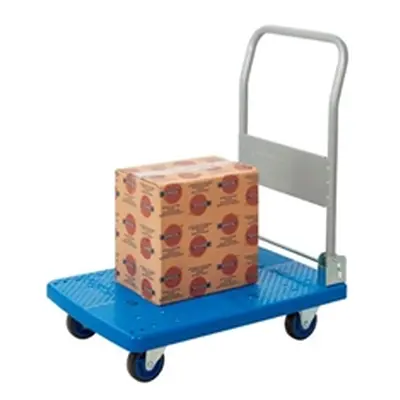 Proplaz Blue Small Platform Trolley; Fixed/Swivel Castors; Blue/Grey