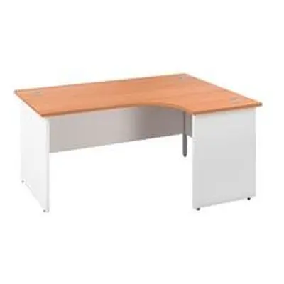 1800X1200 Panel Right Hand Radial Desk Beech-White