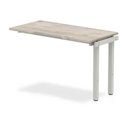 Evolve Plus 1200mm Single Row Ext Kit Grey Oak Top Silver Frame