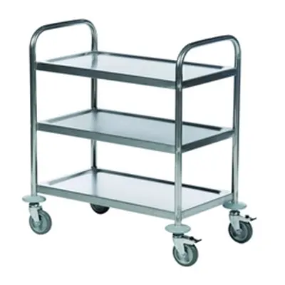 Economy Stainless Steel 3-Shelf Trolley