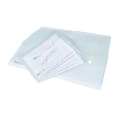 Rapesco Popper Wallet A5 Clear (25 Pack) 1500