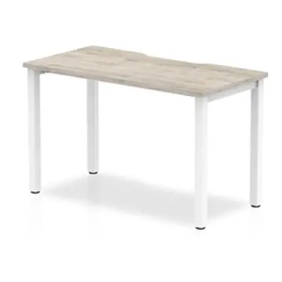 Evolve Plus 1200mm Single Starter Desk Grey Oak Top White Frame