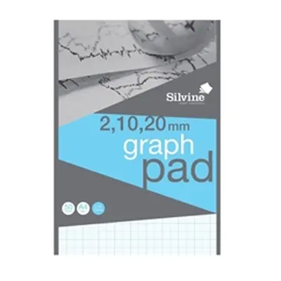 Silvine Graph Pad 2/10/20mm 50 Sheets A4 A4GP21020