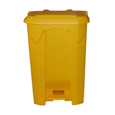 Pedal Bin; 80L; Polypropylene; Yellow