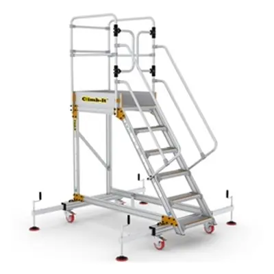 Extra Large Platform Safety Steps with Adjustable Stabilisers 6 Tread