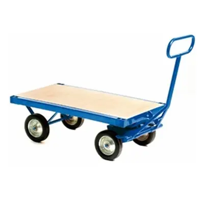 Heavy Duty Turntable Truck; Braking Handle; Heavy Duty Wheels Blue