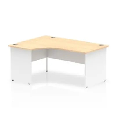 Impulse Panel End 1600 Left Hand Crescent Desk Maple Top - TT000113