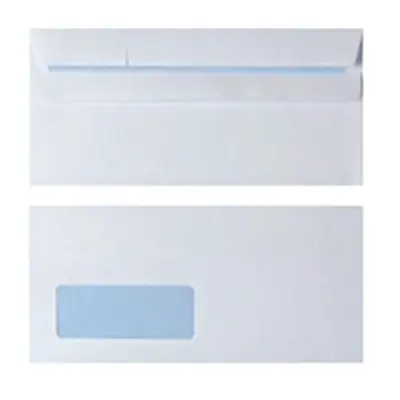 DL Window Envelope 90gsm White Self Seal (1000 Pack)