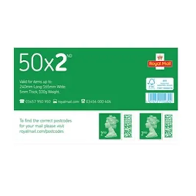 Royal Mail Second Class Stamps [Pack 50]