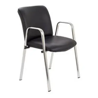 Pavilion Armchair - Chrome Frame - Black - CH0529