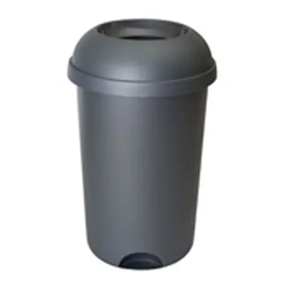 Open Top Bin; 50L; Grey Body; Grey Lid; Plastic