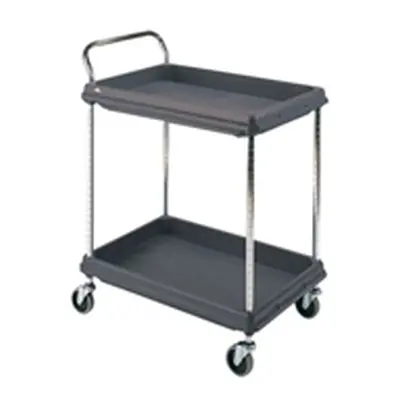 Deep Ledge Trolley 2 Tier Black H1041x W984 x D689mm