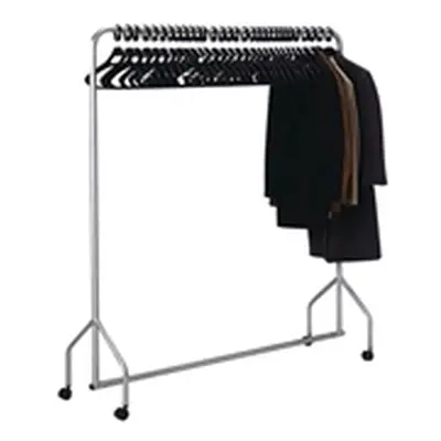 Silver Garment Hanging Rail With 30 Hangers