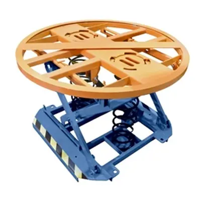 Pallet Level Loader; Diameter 1110mm; Lift Height 1000mm; Blue/Orange