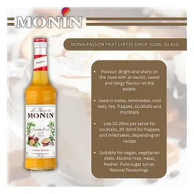 Monin Passion Fruit Coffee Syrup 700ml (Glass)