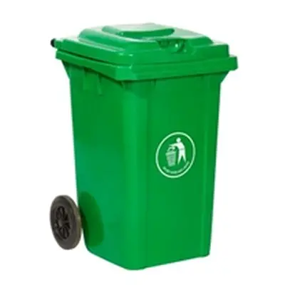 Wheelie Bin; 80L; 30% Recycled Polyethylene; Green