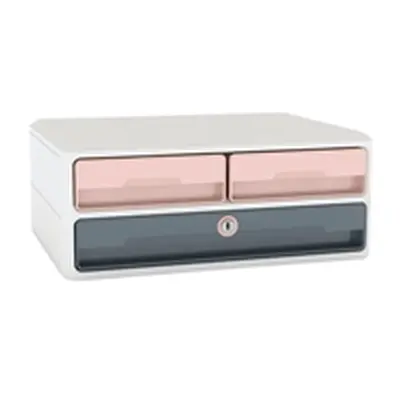 CEP Moov Up Secure 3 Drawer Monitor Riser Station Pink/Grey 1090211681