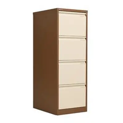 Bisley Filing Cabinet 4 Drawer - Coffee and Cream