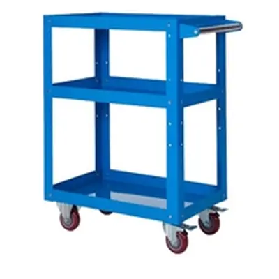 Large Reversible Tray/Shelf Trolley; 3 Tier; 150kg; Blue