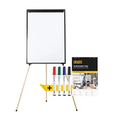 Bi-Office Tripod Flipchart Easel 600 x 850 (A1) + FREE Flipch