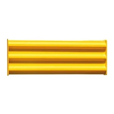 Triple Ridge Steel Barrier; 2337L mm; Yellow