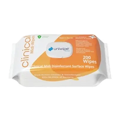 Uniwipe Clinical Midi Wipes (200 Pack) 1020