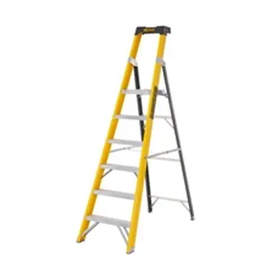 Climb-It Glass Fibre Platform Stepladder; 6 Tread; 150kg; Yellow/Black