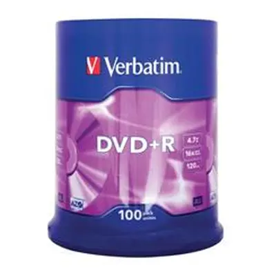 Verbatim 4.7GB 16x Speed DVD+R Spindle (100 Pack)