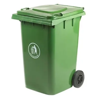 Wheelie Bin; 360L; 30% Recycled Polyethylene; Green