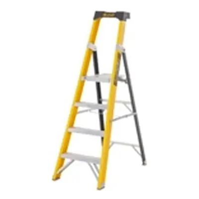 Climb-It Glass Fibre Platform Stepladder; 4 Tread; 150kg; Yellow/Black