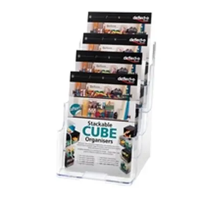 Literature Display Holder Multi Tier for Wall or Desktop 4 x A5