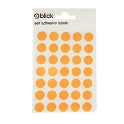 Blick Flourescent Labels in Bags Round 13mm Dia 140 Per - RS004356