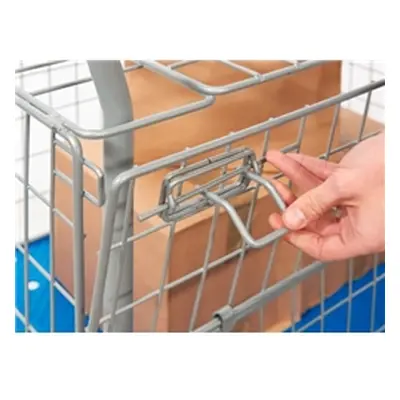 Proplaz Mesh Truck w Lid Half Drop Side; Silent Castors; Blue/Grey