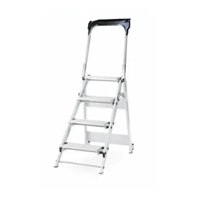 Climb-It Easy Slope Aluminium Folding Leader Step 4 Tread 150kg Silver