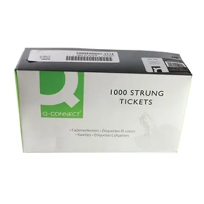 Strung Ticket 70x44mm White (1000 Pack) KF01622