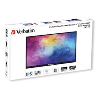 Verbatim PMT-14 Portable Touchscreen Monitor 14 Inch FHD 1080P 49591