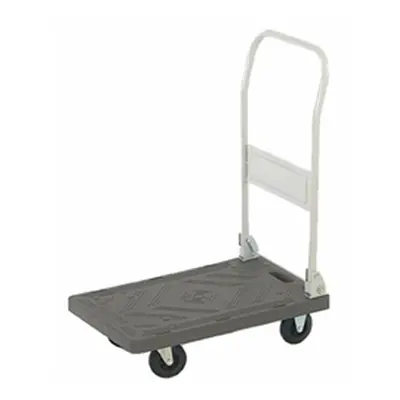 Folding Platform Trolley; 600 x 385 x 820; Fixed/Swivel Castors; Grey