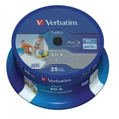 Verbatim Blu-ray BD-R 25 GB 6x Printable Spindle (25 Pack) 43811