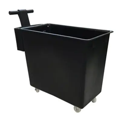 100% Recycled Polyethylene Mobile Tapered Truck w Handle; 200L; Black