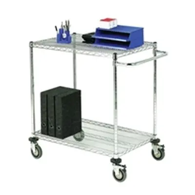 Mobile Trolley 2-Tier Chrome