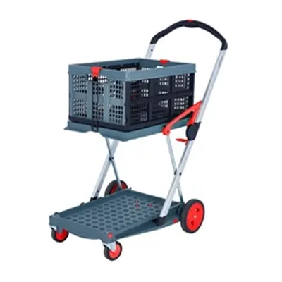 Clever Folding Trolley 1 Folding Box Plastic/Aluminium Grey/Black/Red